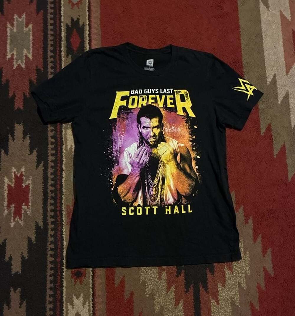 WWE Scott Hall Bad Guys Last Forever T-Shirt Size L